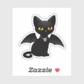 ハロウィン 吸血鬼 黒猫 翼 ステッカー シール (シート)
