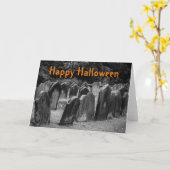 ハロウィン 墓地の墓石 オーダーメイド カード (黄色い花)