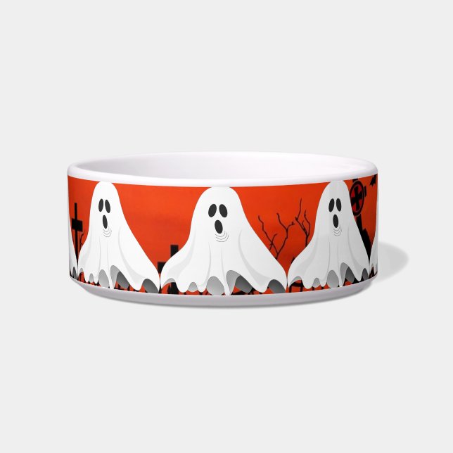 ハロウィン 墓場の幽霊 陶器 ボウル (正面)