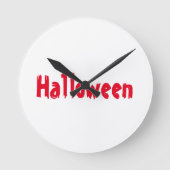 ハロウィン 壁掛け時計 ウォールアート 夜 怖い お化け ラウンド壁時計 (正面)