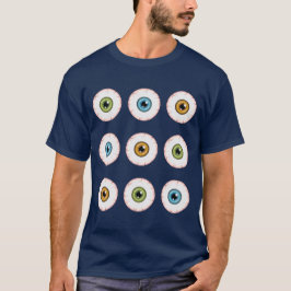ハロウィン 多くの目玉 血shot目 tシャツ