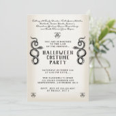 ハロウィン 大人 蛇 パーティー 招待状 (スタンド正面)