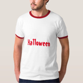 ハロウィン 大人Lサイズ メンズ マン ボーイズ 白赤 Tシャツ