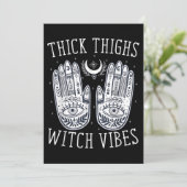 ハロウィン 太い太もも 魔女の雰囲気 招待状 (スタンド正面)