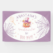 ハロウィン 女の子 誕生日 あと少しで生まれるよ Little boo 横断幕 (横)