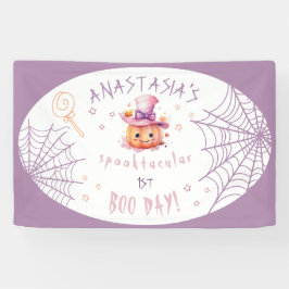 ハロウィン 女の子 誕生日 あと少しで生まれるよ Little boo 横断幕
