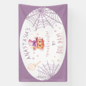 ハロウィン 女の子 誕生日 あと少しで生まれるよ Little boo 横断幕 (縦)