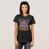 ハロウィン 女性 楽しい コーヒー Tシャツ (正面フル)