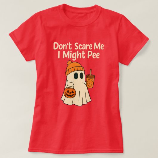 ハロウィン 妊娠 発表 ドント スケア ミー Tシャツ (デザイン正面)