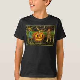 ハロウィン 子どもによるジャック・オ・ランタン収穫祭 Tシャツ