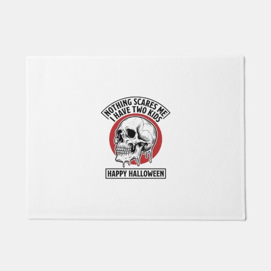 ハロウィン 子供 骸骨 Tシャツ 1 ドアマット (正面)