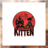 ハロウィン+子猫+お化け屋敷+猫+グラフィック_1 ウィンドウサイン (シート2)