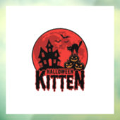 ハロウィン+子猫+お化け屋敷+猫+グラフィック_1 ウィンドウサイン (シート3)