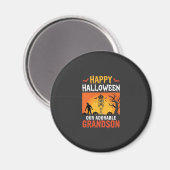 ハロウィン　孫　スケルトン　カボチャ マグネット (正面/裏面)
