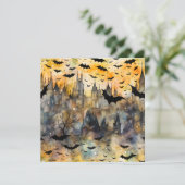 ハロウィン 幸せなコウモリ カード (スタンド正面)