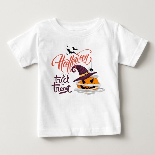 ハロウィン 幸せなジャック・オ・ランタン ベビーTシャツ (正面)