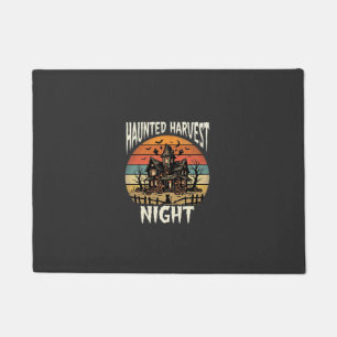 ハロウィン 幽霊に取り憑かれたカボチャの夜 ドアマット