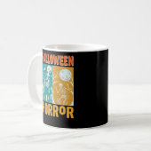 ハロウィン 幽霊の家の月 スケルトンデザイン_1 コーヒーマグカップ (正面左)