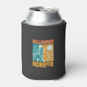 ハロウィン 幽霊の家の月 スケルトンデザイン_1 缶クーラー (缶正面)