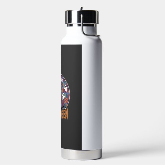 ハロウィン 幽霊の木 おばけ猫 ウォーターボトル (左面)