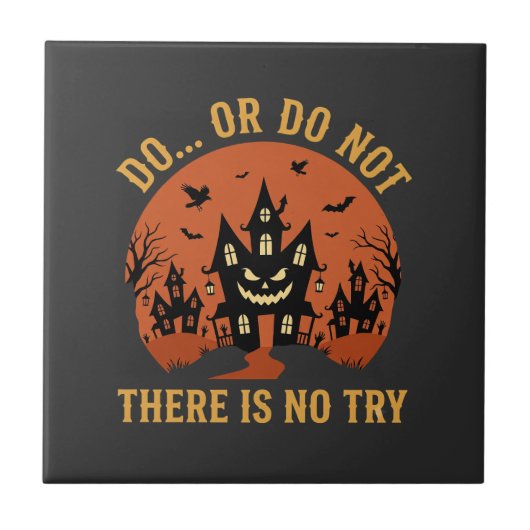 ハロウィン 幽霊の館 やるかやらないか タイル (正面)