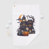 ハロウィン 幽霊屋敷 スケルトン パンプキン ゴースト Cr ゴルフタオル (インサイチュ)