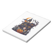 ハロウィン 幽霊屋敷 スケルトン パンプキン ゴースト Cr ノートパッド (回転)