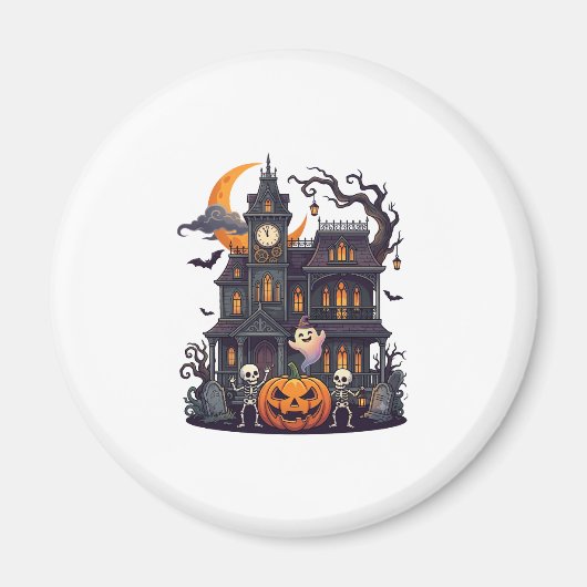 ハロウィン 幽霊屋敷 スケルトン パンプキン ゴースト Cr マグネット (正面)
