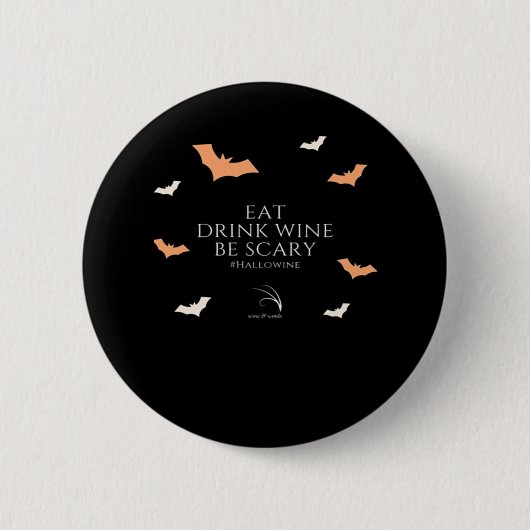 ハロウィン 引用 Eat Drink 缶バッジ (正面)