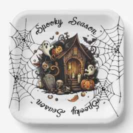 ハロウィン 👻 怖い季節  💀 紙皿