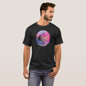 ハロウィン 怖い猫 鳴き声 満月 Tシャツ (正面フル)