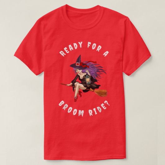 ハロウィン 怖い かぼちゃの頭の魔女 Tシャツ (デザイン正面)