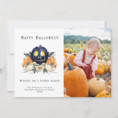 ハロウィン 怖い かぼちゃ クリスタル 写真 シーズンカード (正面)