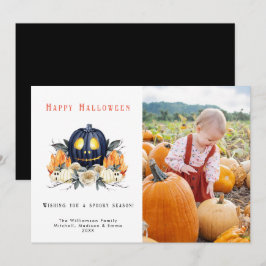 ハロウィン 怖い かぼちゃ クリスタル 写真 シーズンカード