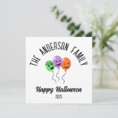 ハロウィン 怖い かぼちゃ 風船 名前入り カスタマイズ シーズンカード (スタンド正面)