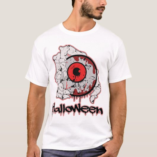 ハロウィン - 怖い Tシャツ (正面)