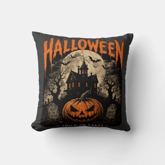 ハロウィン、恐怖に眠れ クッション (正面)