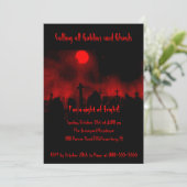 ハロウィン 恐怖の夜 パーティー招待状 招待状 (スタンド正面)