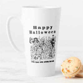 ハロウィン 愉快 ハロウィン 怖い クリーピー 魔法使い カフェラテマグ