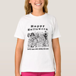 ハロウィン 愉快 ハロウィン 怖い クリーピー 魔法使い Tシャツ