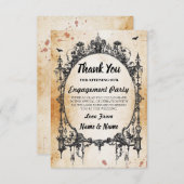 ハロウィン 感謝を伝える ゴシックフレーム ウェディング カード (正面/裏面)