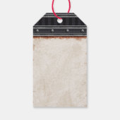 ハロウィン 感謝ラベル, 金属グリッドとドクロ ギフトタグ (裏面)