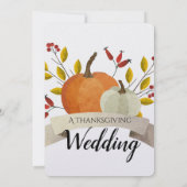 ハロウィン/感謝祭 ウェディング/出欠確認 招待状 (裏面)