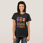 ハロウィン+感謝祭+クリスマスのワイン Tシャツ (正面フル)