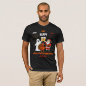 ハロウィン+感謝祭+クリスマス お祝いシーズン Tシャツ (正面フル)