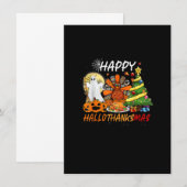 ハロウィン 感謝祭 クリスマス ハッピーハロ ハロウィン 招待状 (正面/裏面)