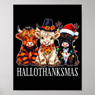 ハロウィン＋感謝祭＋クリスマス ハッピーホリデー ポスター