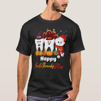 ハロウィン+感謝祭+クリスマス Tシャツ