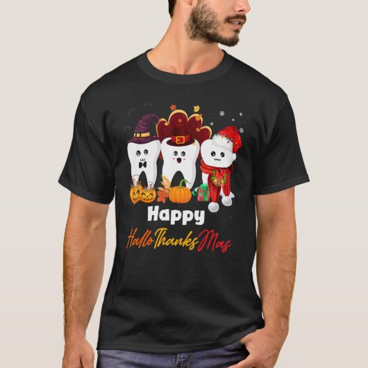 ハロウィン+感謝祭+クリスマス Tシャツ (正面)
