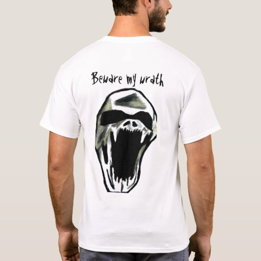 ハロウィン、我が怒りを恐れよ Tシャツ (裏面)
